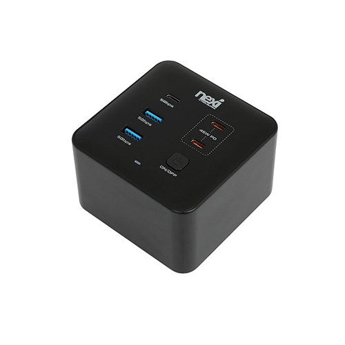 리버네트워크 NEXI NX-801DS-145W (7포트/USB 3.0 Tyep C)_이미지