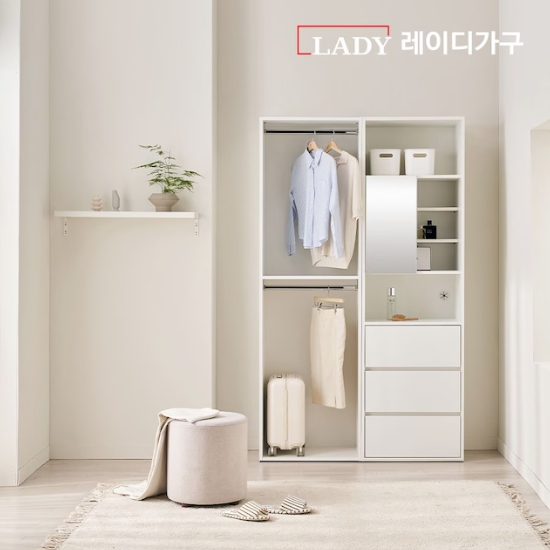 레이디가구 이안 화장대형 드레스룸 600_이미지