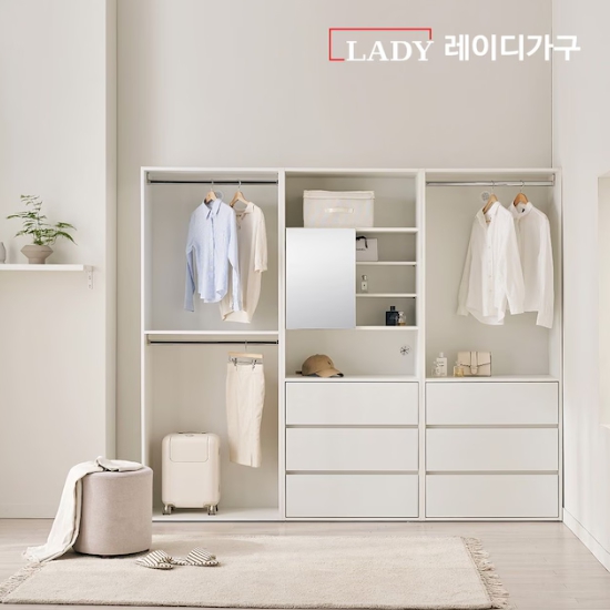 레이디가구 이안 화장대형 드레스룸 600_이미지