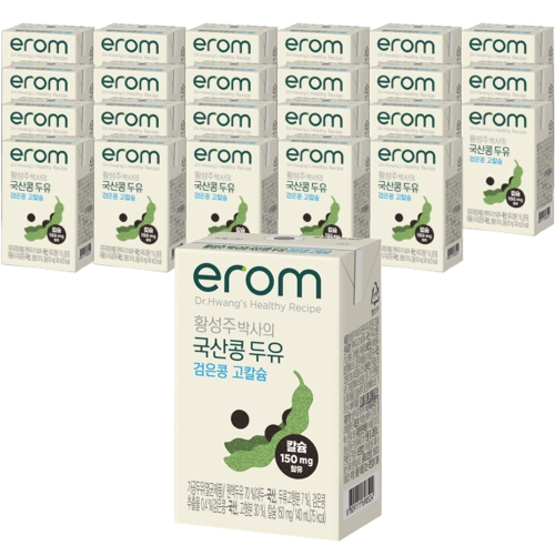 이롬 황성주 국산콩 두유 검은콩 고칼슘 140ml (24개)_이미지