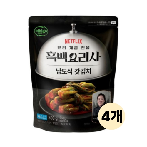 비비고 흑백요리사 남도식 갓김치 300g (4개)_이미지