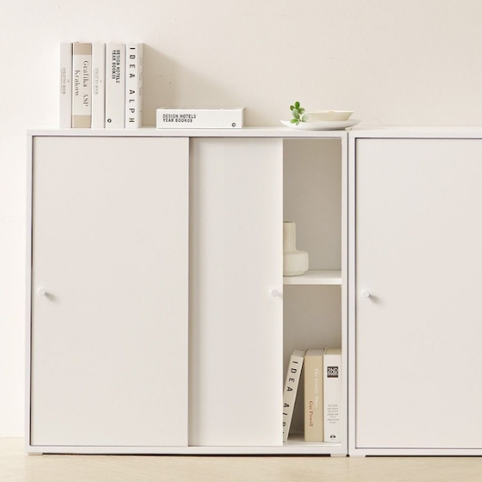 룸앤디 스르륵 3단 도어 일반형 슬라이딩 수납장 800_이미지