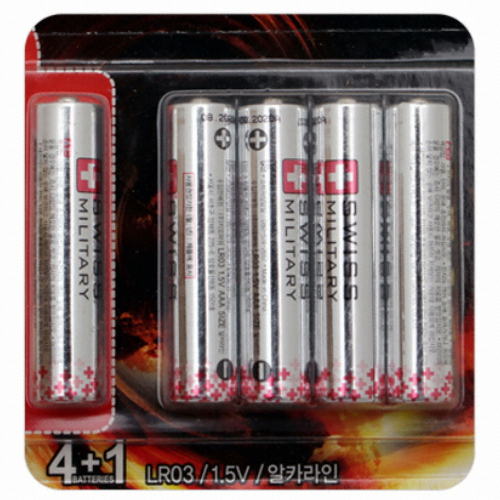스위스밀리터리 알카라인 AAA (5개)_이미지