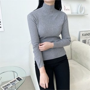 오노마 니트 골지 여성반목티 클로라 220945 티셔츠_이미지