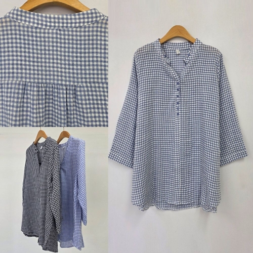 시드마켓 올리오픈카라체크남방 504U242S 빅사이즈 여성