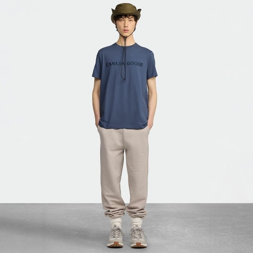 캐나다구스 남성 에머센 티셔츠 자수 워드마크 Dark Blue _Q255AMTN10DBN