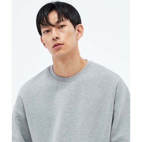 로모트 소버먼트 SOVERMENT 950G 솔리드 맨투맨-딥 블랙-오버핏 9NS012C 107932