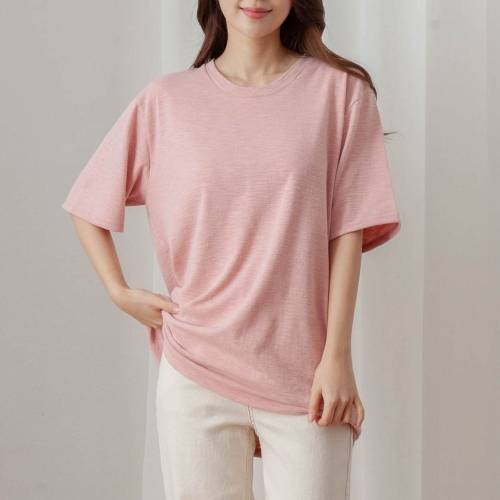 아이우먼 클린라운드넥반팔티 LDE206M504 빅사이즈_이미지