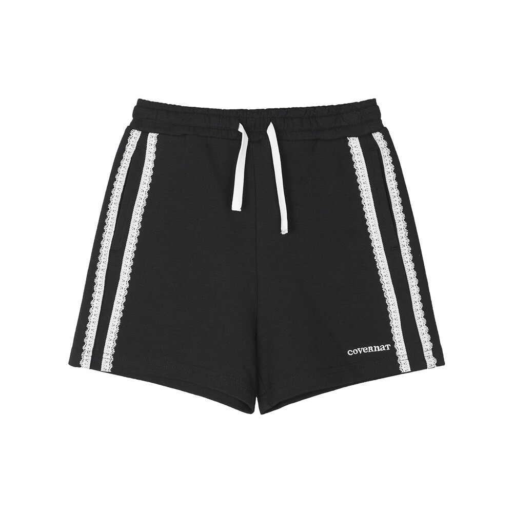 커버낫키즈 쿠퍼로고 밴딩 트랙 스웻쇼츠 블랙 CK2602JS80BK_이미지