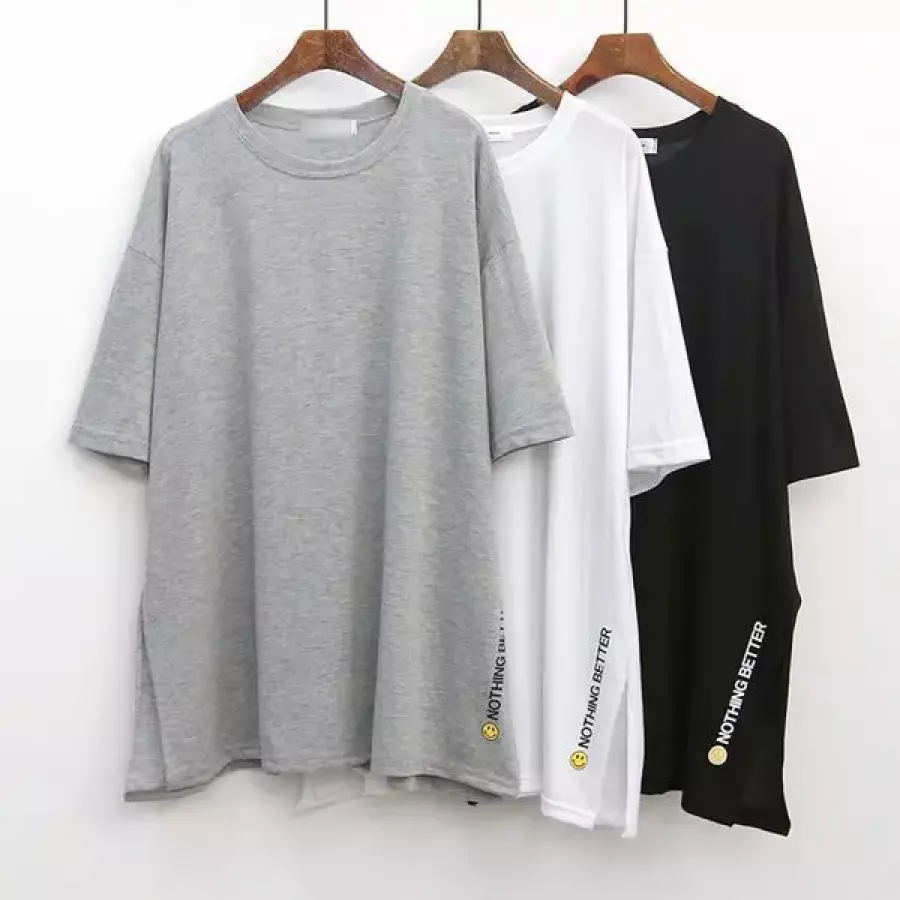 빅사이즈티 G929L605 오버핏스마일반팔티 NO