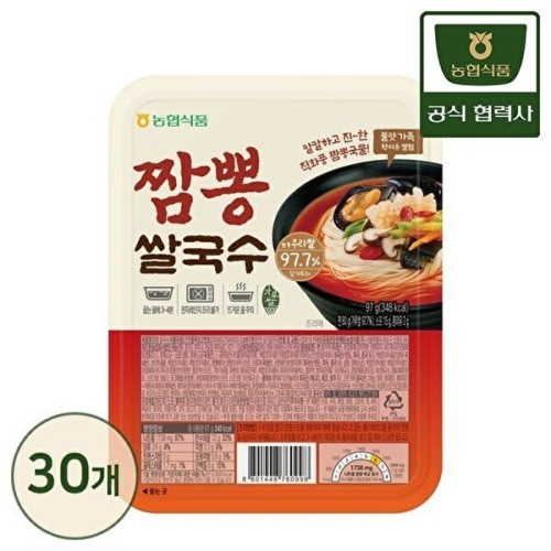 농협식품 우리쌀97.7 짬뽕 쌀국수 97g (30개)_이미지