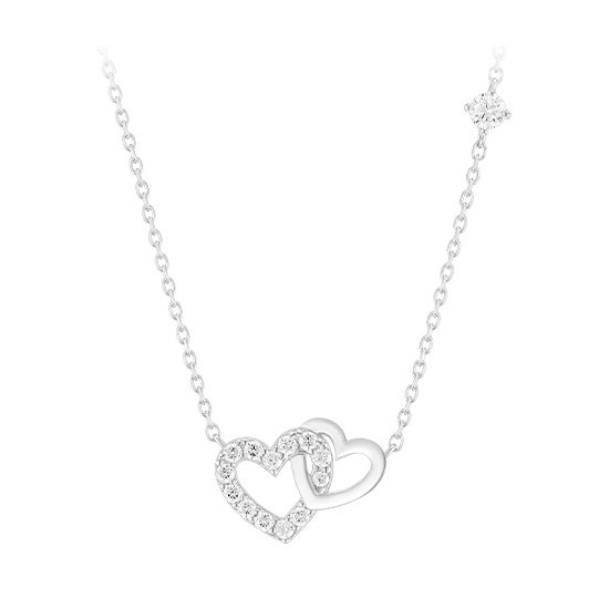 DOUBLE HEART 목걸이 JJLJNQ1BS308SW420