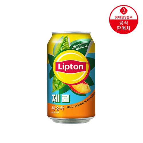 롯데칠성음료 립톤 제로 아이스티 복숭아 355ml (24개)_이미지