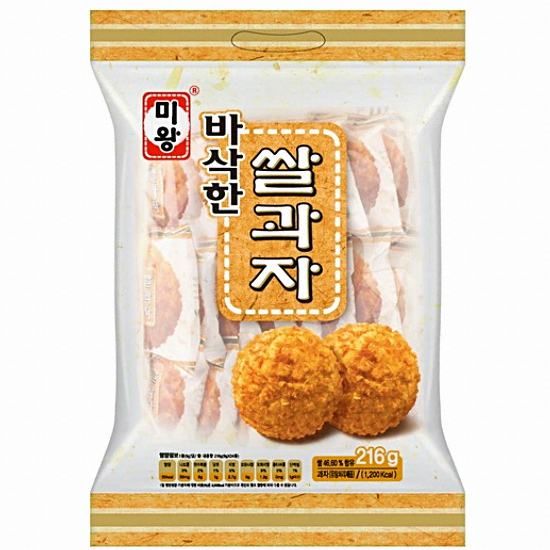 우리씨앤디 미왕 바삭한 쌀과자 24개입 216g (10개)