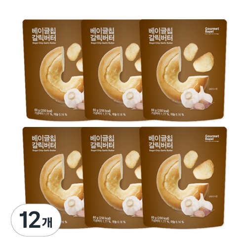 고메베이글 장날케이고메 베이글칩 갈릭 허니버터60g12봉1box_이미지