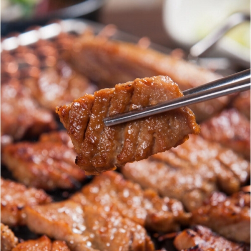 육육마켓 한돈 뼈없는 양념갈비 300g (4개)_이미지