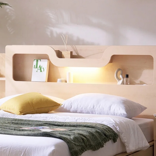 파로마 베이 페일 4서랍 수납 LED침대 SS (프리미엄유로탑70T독립)_이미지