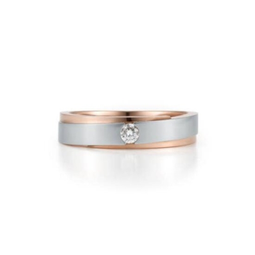 GB 크로스 콤비 다이아 14K GOLD 남성 커플링 반지 LRF25030D_이미지