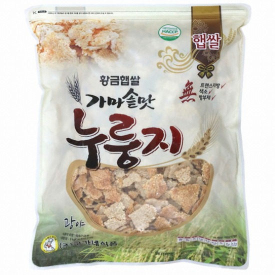 구가네식품 황금햅쌀 가마솥맛 누룽지 3kg (1개)_이미지