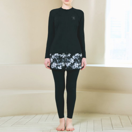 베이직엘르 여성 집업 래쉬가드 워터레깅스 3종 세트 BEL-Y209K