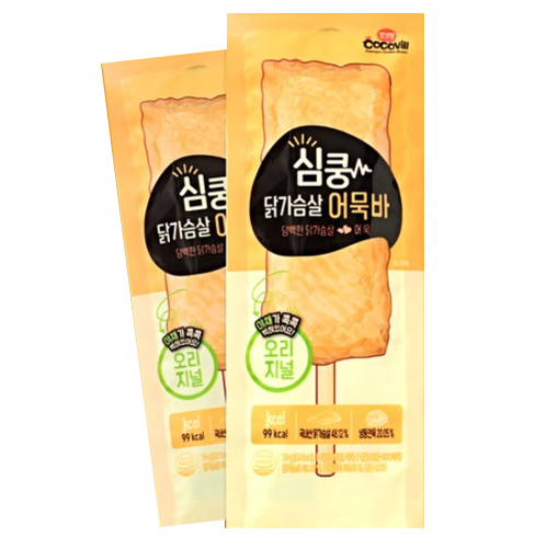 청솔식품 꼬꼬빌 심쿵 닭가슴살 어묵바 오리지널 70g (10개)_이미지