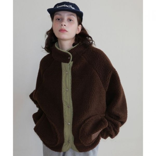 썸웨어버터 SOMEWHEREBUTTER Poppy F리 LEEce Jumper Brown S5WJP01BRF 3028717_이미지