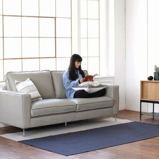 시스디자인 바움 천연가죽 소파 3인용 (스툴포함)_이미지