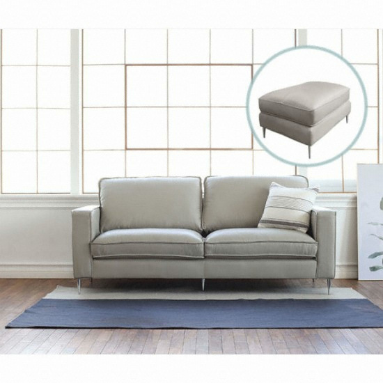 시스디자인 바움 천연가죽 소파 3인용 (스툴포함)