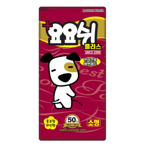 DK코리아 요요쉬 배변패드 플러스 플로럴와인향 소형 50매 (6개)
