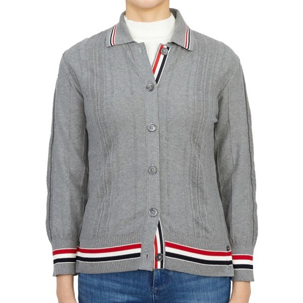 톰브라운 하이 트위스트 삼선 여자 가디건 FKC460A Y3010 055