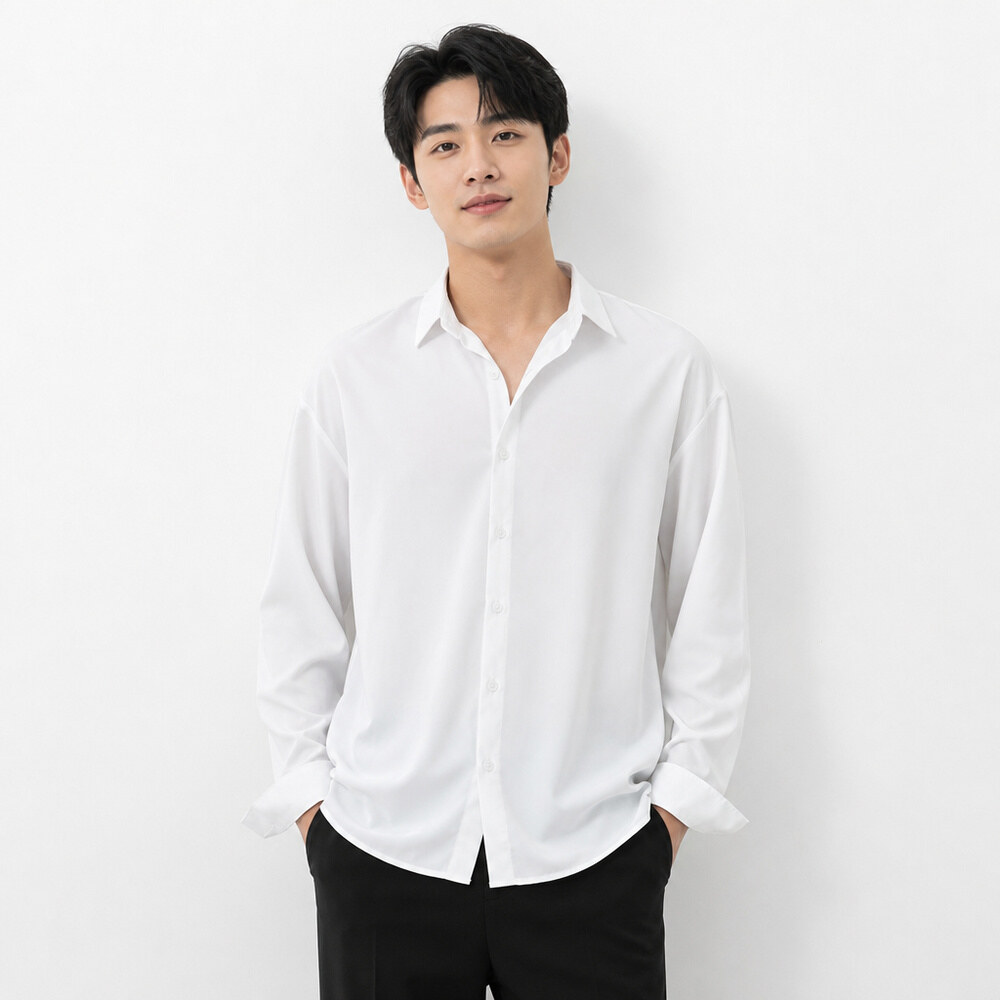 남성 리미드 주름관리 옥스포드 포멀 긴팔 셔츠 ON-SHA-QWFPCC3U