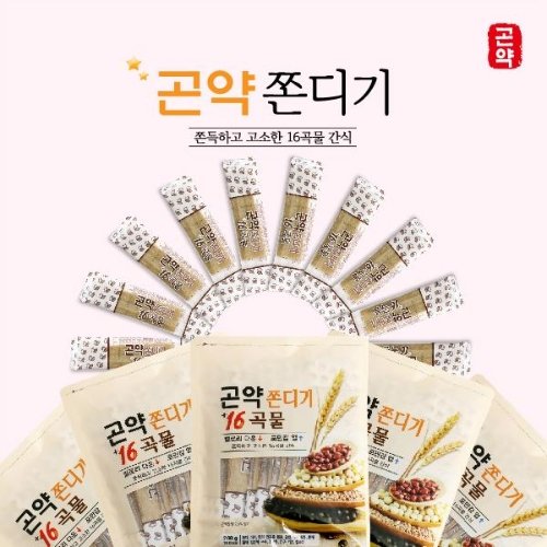 JS푸드 곤약쫀디기 +16곡물 200g (100개)