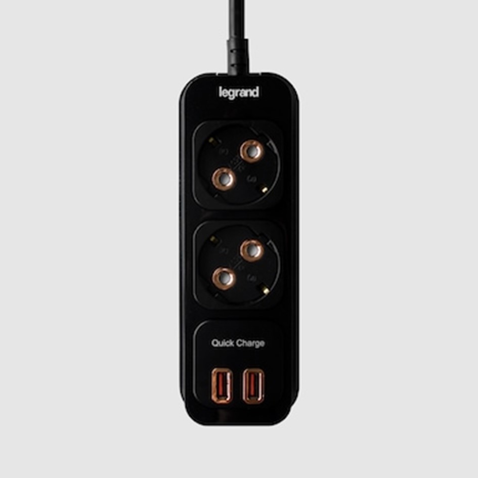 르그랑코리아 2구 자동소화 USB 고속충전 안전 멀티탭 (5m)_이미지
