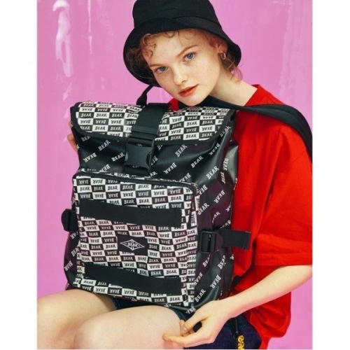 닷드랍스 베어스트릿  블랙 패턴리핏 백팩 LPBA8F551BK