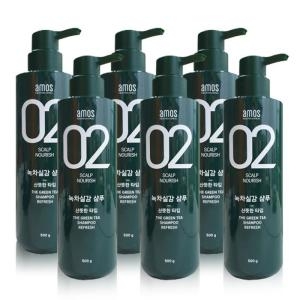 아모스프로페셔널 녹차실감 샴푸액 지성타입 500ml (6개)_이미지