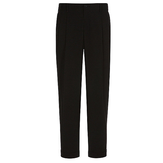 신원 지이크 블랙 테이퍼드핏 원턱 카브라 슬랙스 PUFAB4504