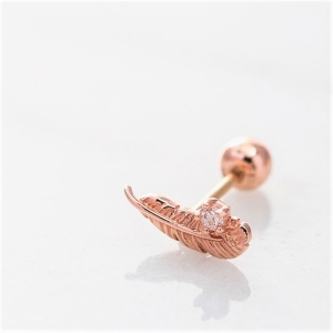 GB 깃털 피어싱 14K GOLD 귀걸이 LPFL1002G 428515