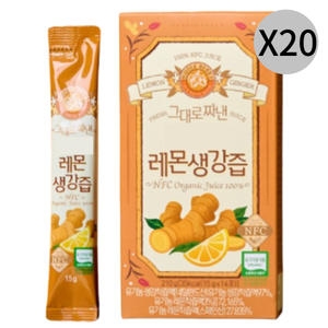 홀푸드코리아 홀베리 1일1레몬 유기농 레몬생강즙 15g 14포 (20개)_이미지