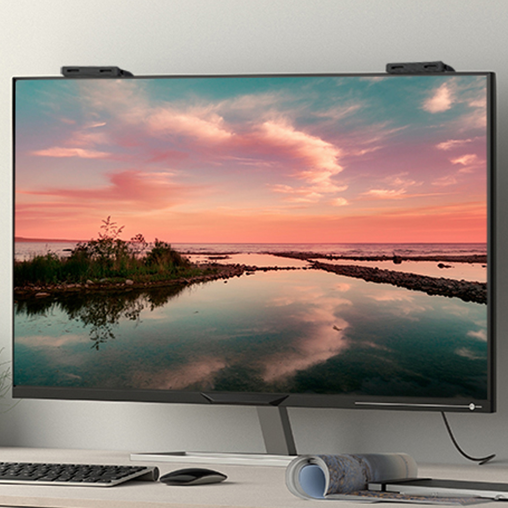 지클릭커 네오V2 PET 블루라이트 차단 26도 사생활보호 거치식 모니터 보안필름 (32인치)_이미지