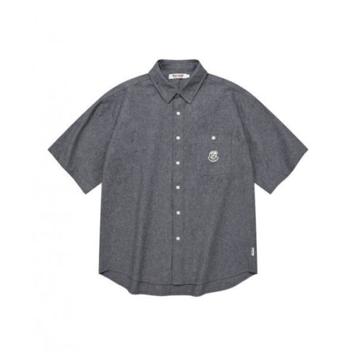 이벳필드 EBBETSFIELD 샴브레이 하프 셔츠 챠콜 EB2302SS08CH 119599_이미지