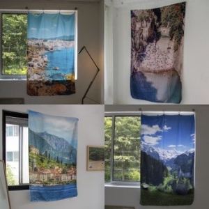 랜드스케이프 대형 패브릭포스터 가리개커튼