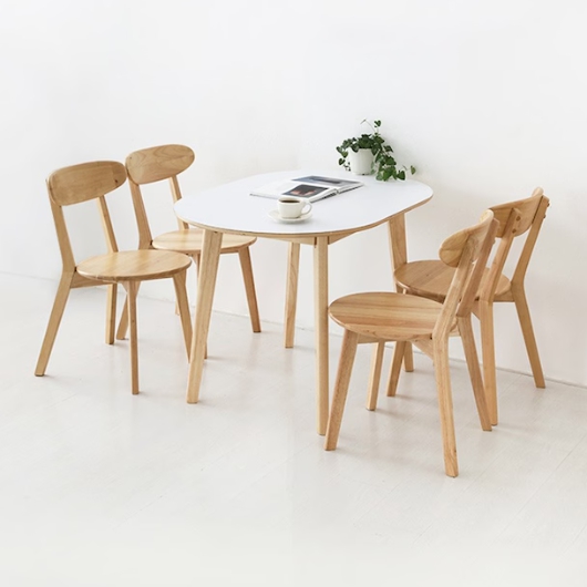 마켓비 RAMIRA 라운드형 HPL 식탁 1200 (MUARA의자4개)