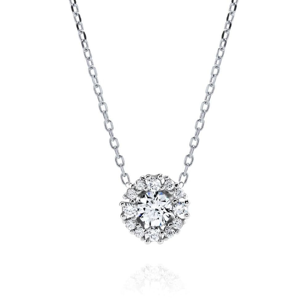 3부 랩다이아몬드 14k 18k 결혼 예물 헤일로 목걸이 아디스 HNLDN0341