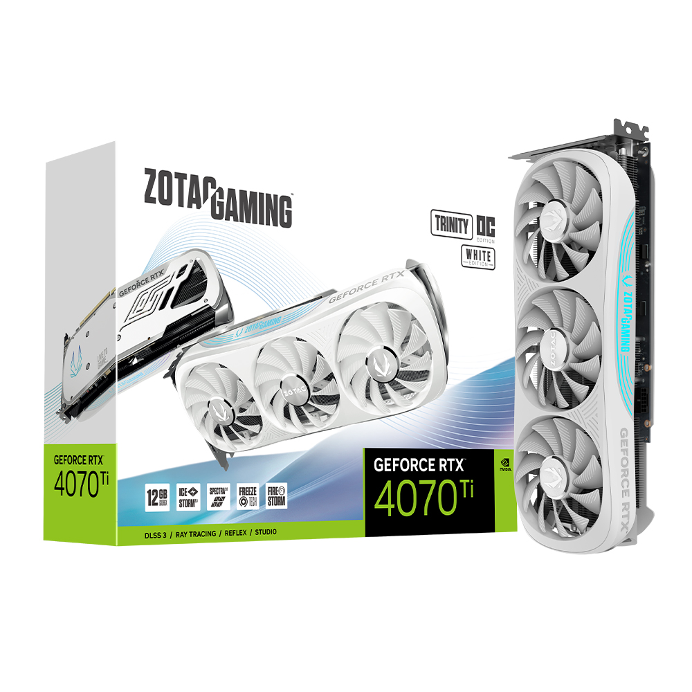 ZOTAC GAMING 지포스 RTX 4070 Ti Trinity OC D6X 12GB White_이미지