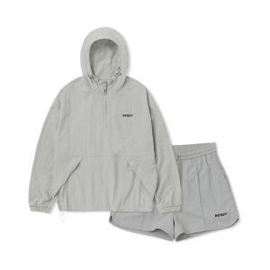 널디 스몰 로고 아노락 쇼츠 세트 그레이 704889