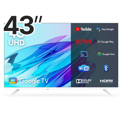 이노스 43UHD 화이트에디션 구글 스마트 TV (스탠드)_이미지