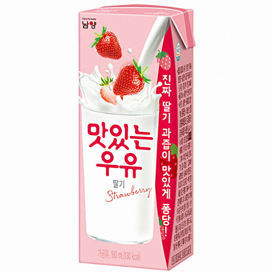남양유업 맛있는우유 GT 딸기 180ml (12개)_이미지
