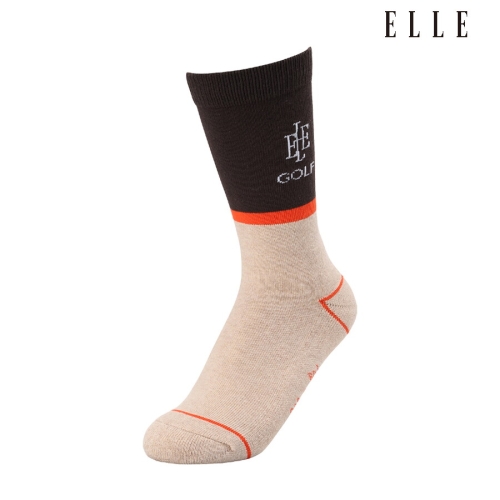엘르골프 컬러블럭 파일 장목 양말 여 6J68301_700_이미지