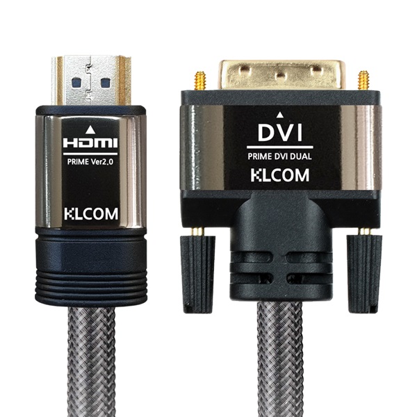 케이엘시스템 KLcom PRIME 고급형 HDMI 2.0 to DVI 케이블 (KL43, 2m)_이미지