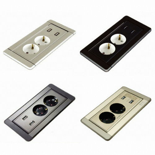 비아이에스 수동멀티 회전 콘센트 BID-202M_이미지